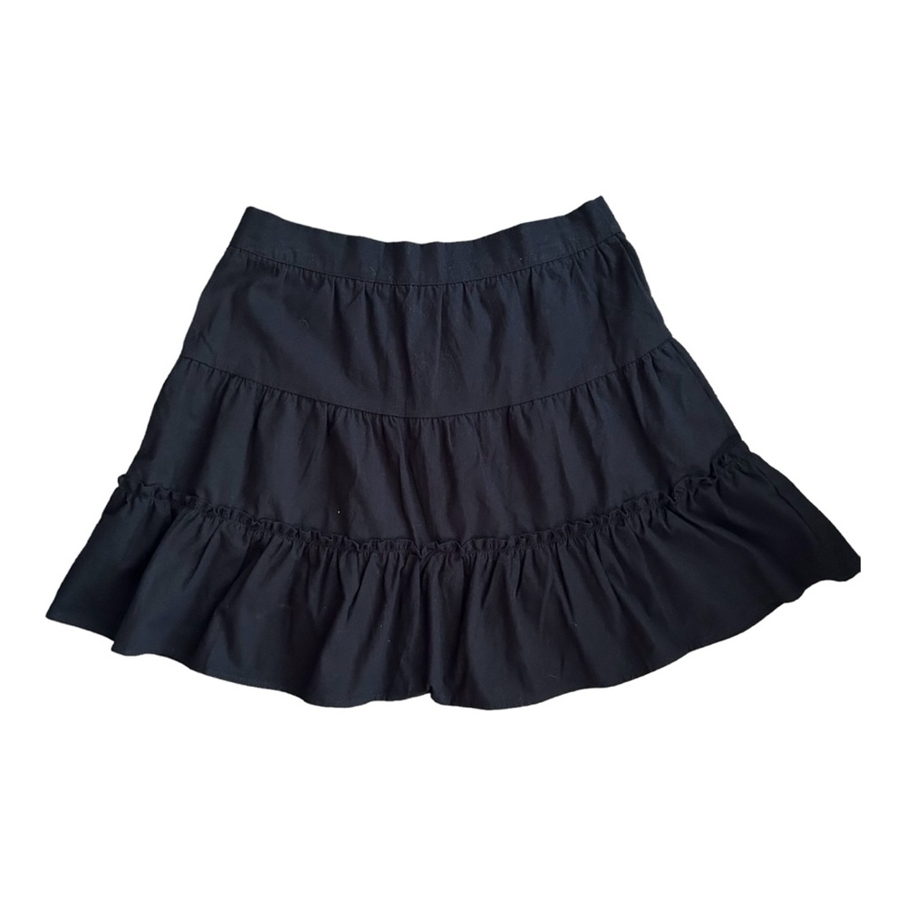 COTTON ON Women’s Tired Ruffle Mock Button Down Mini Skirt in Black - Picture 2 of 2